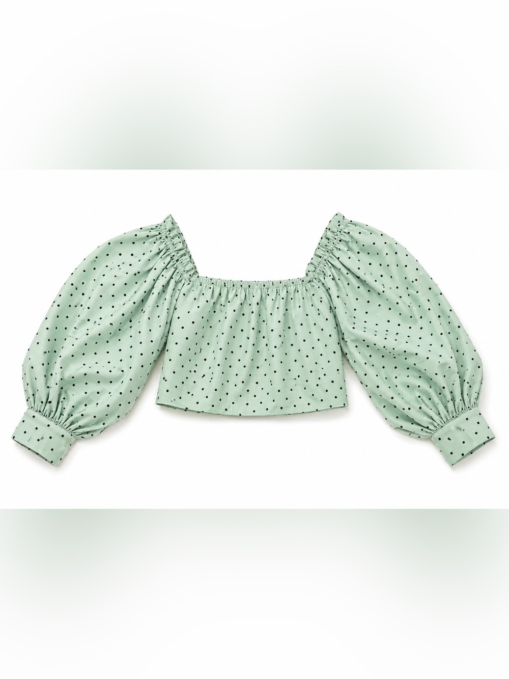 Lucy Paris Mint Green Polka Dot Crop Top